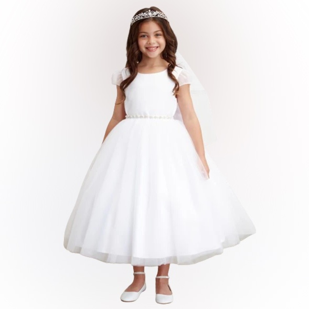 Satin and Tulle Flower Girl Dress - 4T